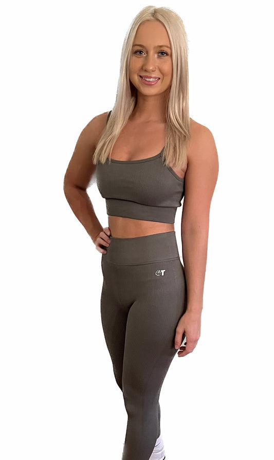 Ribbed Legging and Bra Set (Women's)